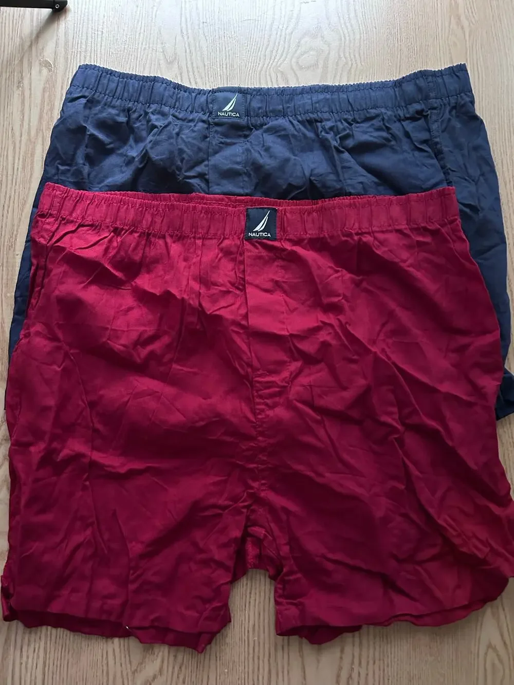 New Mens 2pk Nautica Boxers Cotton Underwear Burgundy Navy size XL